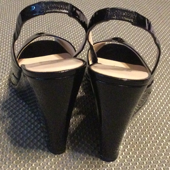 Michael Michael Kors size 10 black patent leather wedge shoes for women - Picture 7 of 11